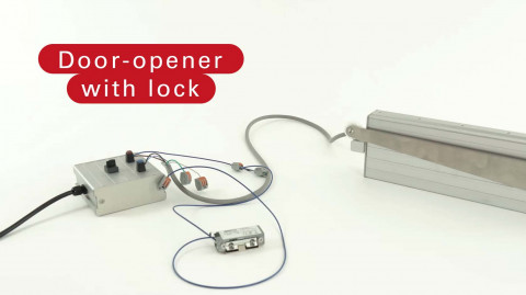 Door opener with electric lock