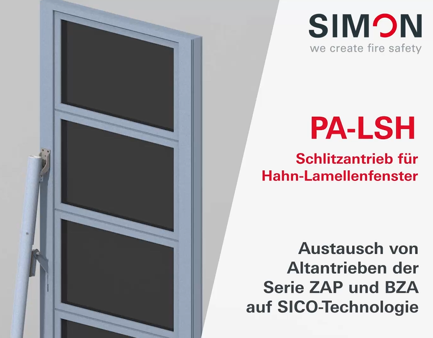 Neu! Schlitzantrieb PA-LSH für Lamellenfenster